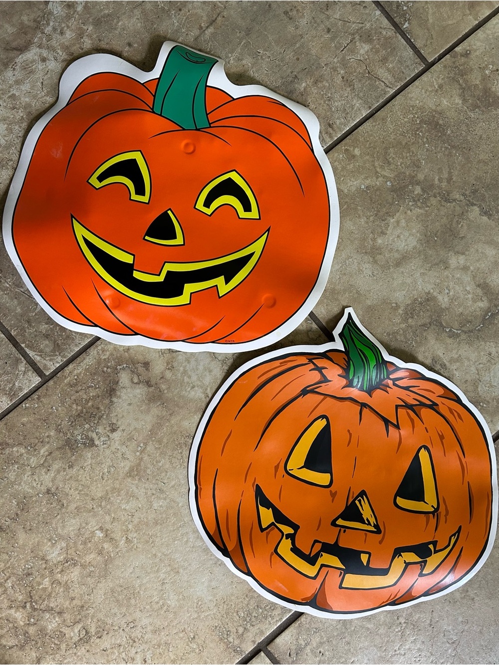 2 vintage Halloween place mats